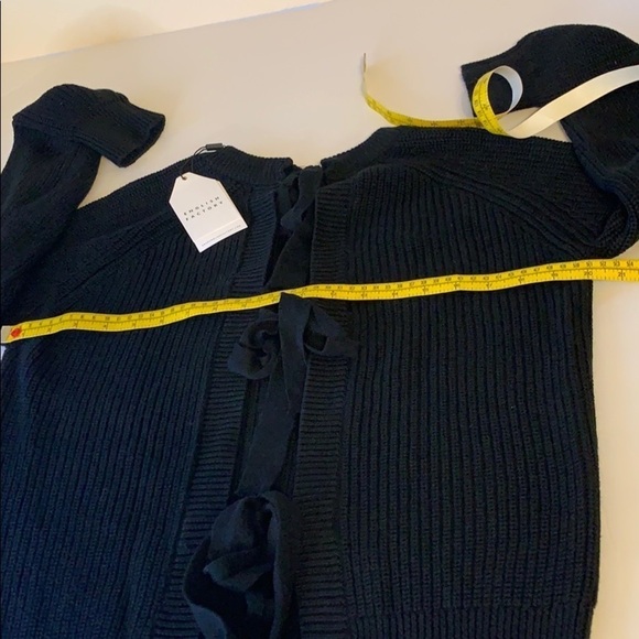 English Factory Knit Pullover,Back Bow Ties,BlackM - Picture 10 of 13